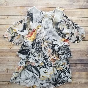 White House Black Market Floral Dressy Tank | XS